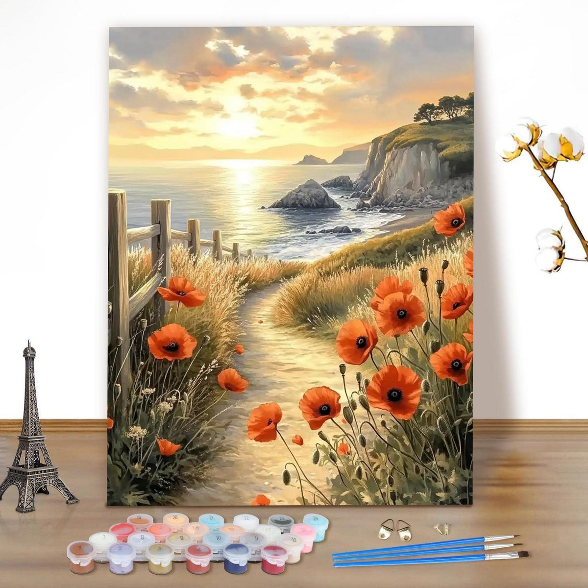 Malen nach Zahlen Erwachsene Landschaft 40x50cm Blumen