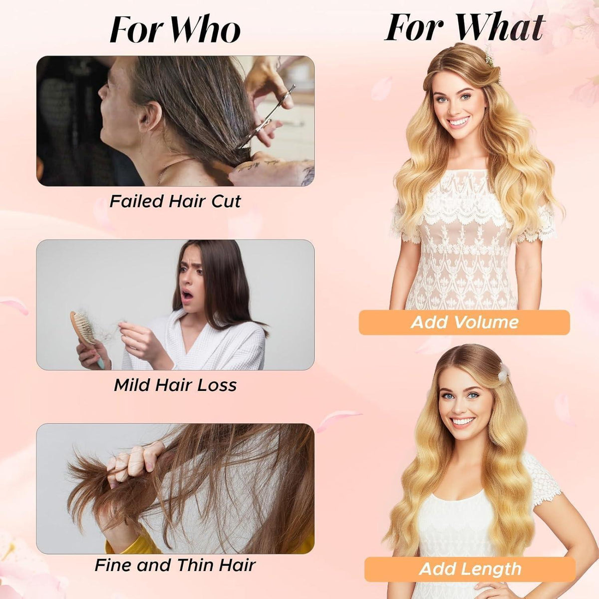 Clip-in Haarverlängerung Echthaar Dunkelbraun 50cm