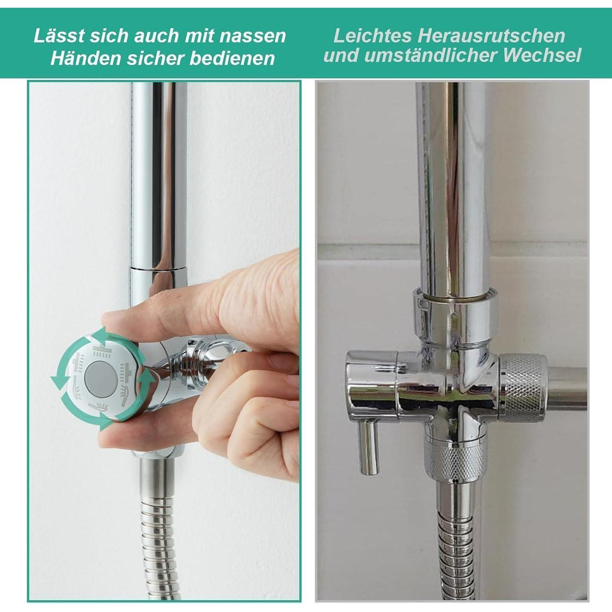 Regendusche Duschsystem Chrome, Höhenverstellbar & Handbrause