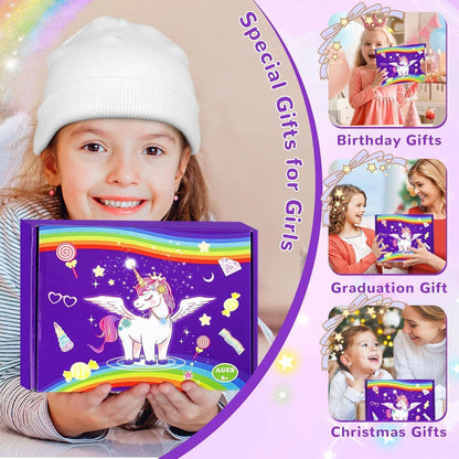 Einhorn Schreibwarenset Tagebuch Mädchen Geschenk 6-12 Jahre