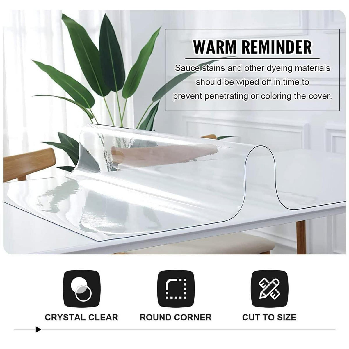 Tischfolie Transparent 2mm – 100x220 cm, Abwaschbar & Kratzfest