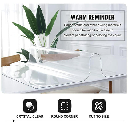 Tischfolie Transparent 2mm – 100x180 cm, Abwaschbar & Kratzfest