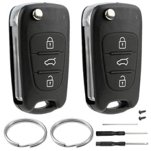 2x Schlüsselgehäuse für Hyundai/Kia 3-Tasten Klappschlüssel