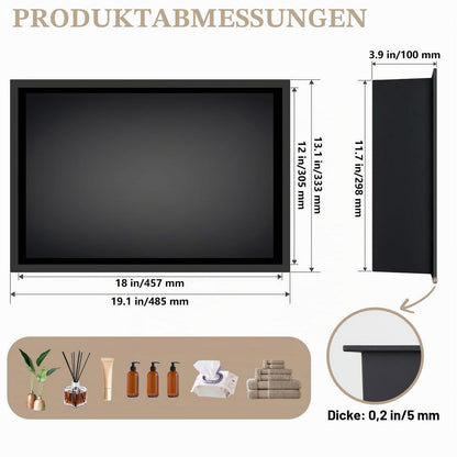 Edelstahl Duschnische Schwarz – Wandnische 45x30x10cm