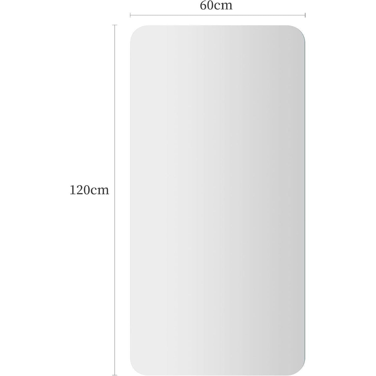 Rahmenloser Wandspiegel 120x60 cm – Rechteckig mit abgerundeten Ecken