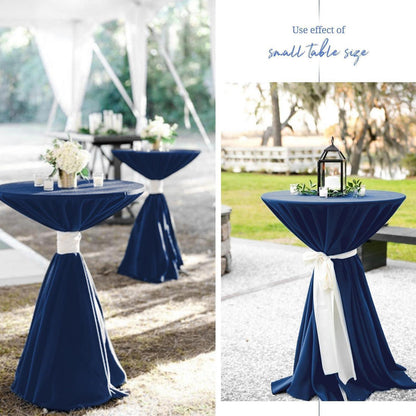 10er-Pack Navy Blau Runde Tischdecke 90 Zoll – Fleckenfest & Elegant