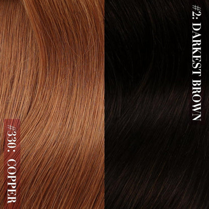 Clip-in Echthaarverlängerung 40cm Rotbraun – Salon Qualität