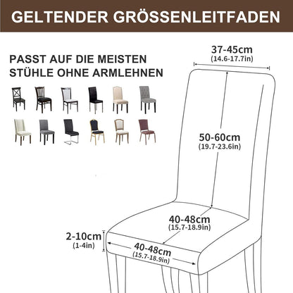 Stretch Stuhlhussen Sämischleder 6er Set Braun