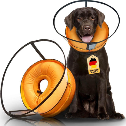 Aufblasbare Hundehalskrause 2in1 – Leckschutz & Komfort [Größe 1]