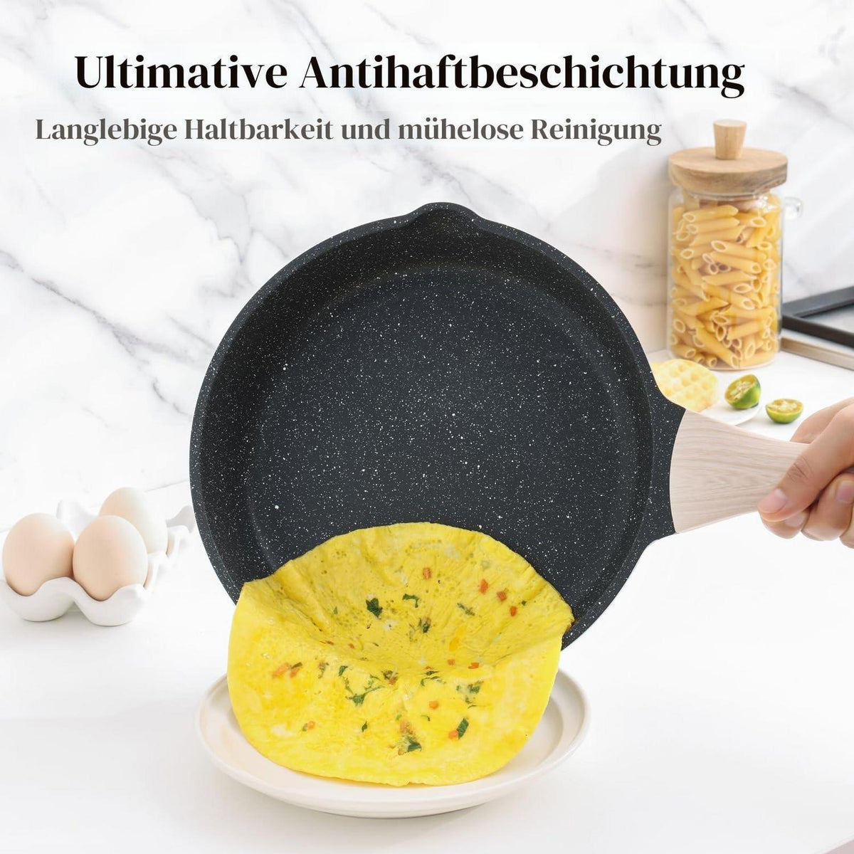 3-tlg. Antihaft Bratpfannen-Set 24/28/32 cm – Induktion