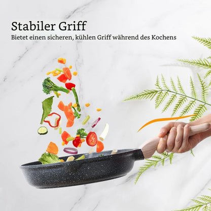 3-tlg. Antihaft Bratpfannen-Set 24/28/32 cm – Induktion