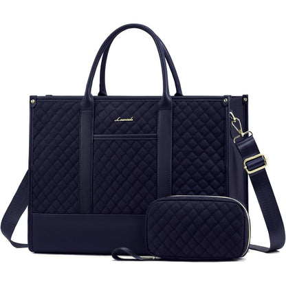 Laptoptasche Damen 17 Zoll, wasserabweisend, dunkelblau