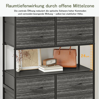 Weiße Kommode mit 12 Schubladen – Hochschrank für Wohnzimmer & Flur
