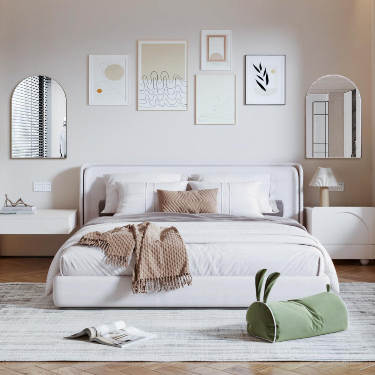Gewölbter Wandspiegel 50x75 cm Silber – Badezimmer & Deko