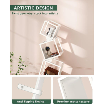 Hohes Metallregal 180cm – 5 Ebenen, Weiß