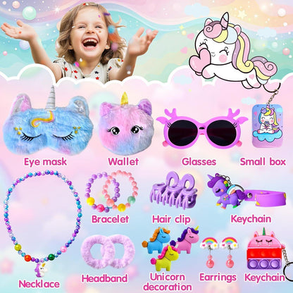 Adventskalender Mädchen 2026: Einhorn Überraschungen mit Schmuck & Haarschmuck