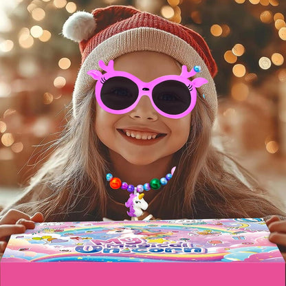 Adventskalender Mädchen 2026: Einhorn Überraschungen mit Schmuck & Haarschmuck