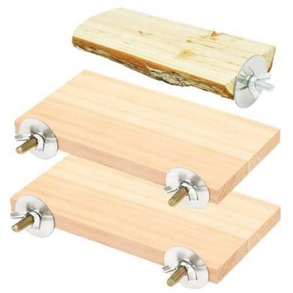 Holz Vogelkäfig Sitzstangen Set mit Plattformen