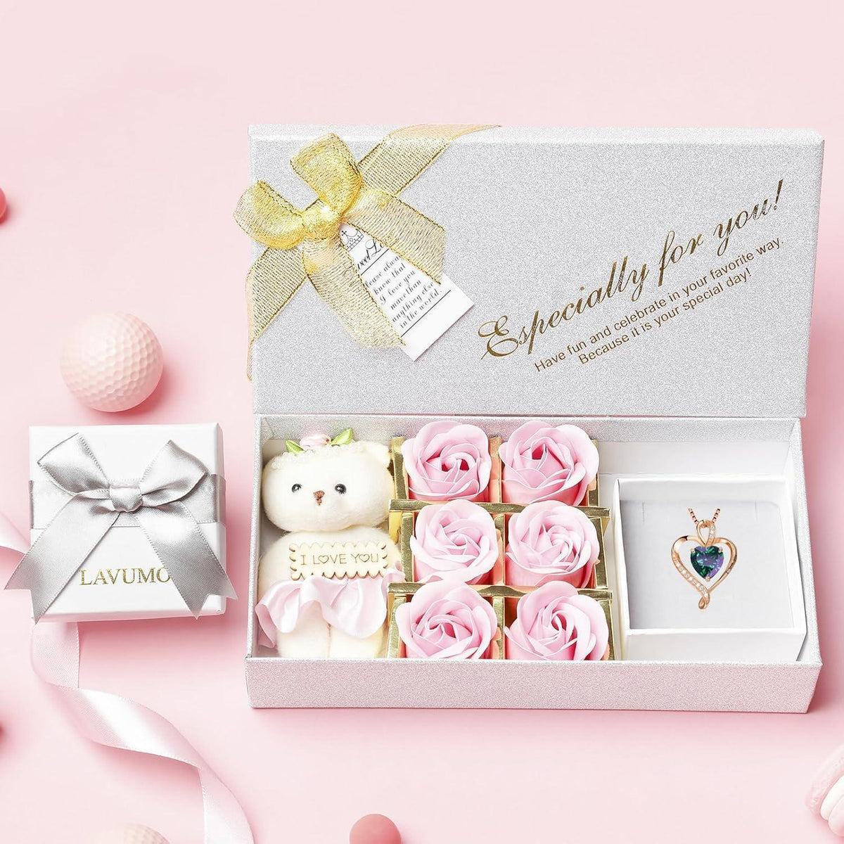 Silber Herz Kette Damen "I love you" mit Geburtsstein