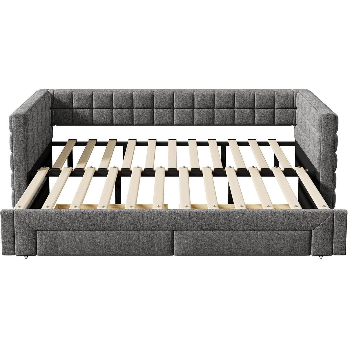 Tagesbett 90x200cm mit Bettkasten & ausziehbarer Liegefläche