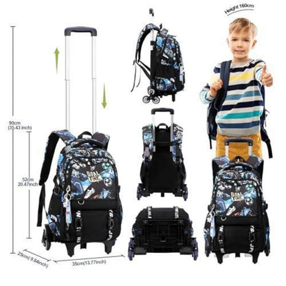 Schulrucksack mit Rollen für Kinder – Trolley Schultasche