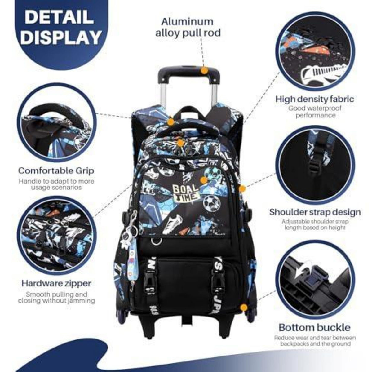 Schulrucksack mit Rollen für Kinder – Trolley Schultasche