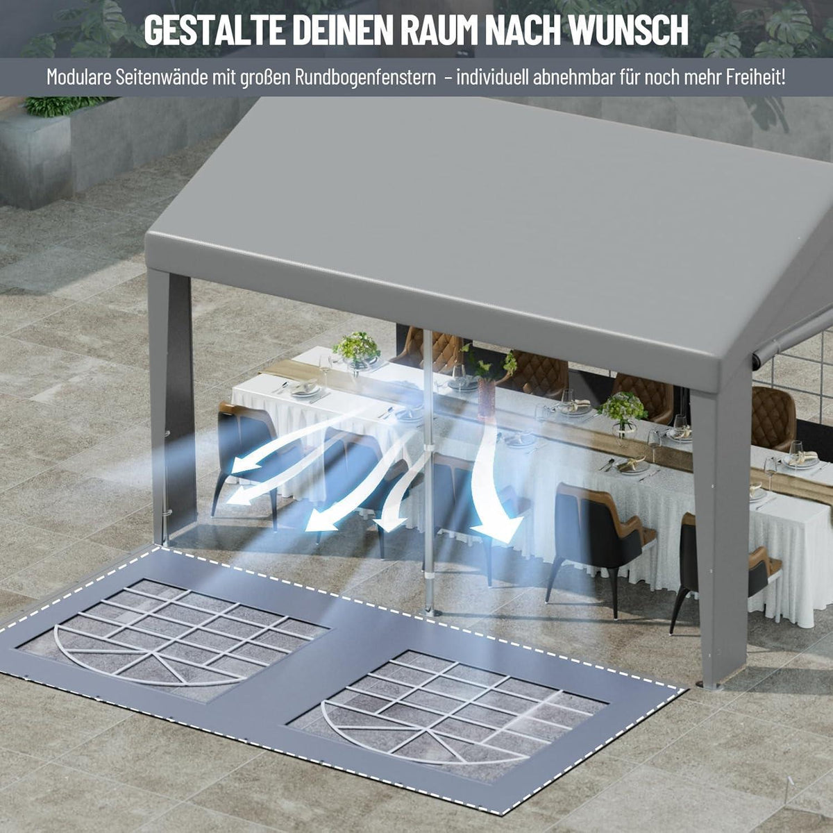 Party Zelt 3x4 – Wasserdicht, Stabil & Winterfest