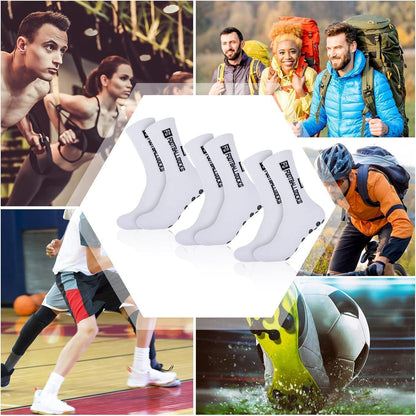 Fußballsocken mit Anti-Rutsch-Grip für Damen & Herren, 3 Paar