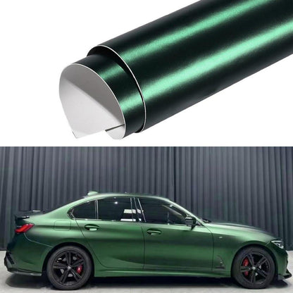 Dunkelgrüne Matt Metallic Autofolie mit Luftkanälen (3M x 152cm)