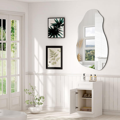 Asymmetrischer Wandspiegel 80x45 cm – Moderner Badezimmer Spiegel