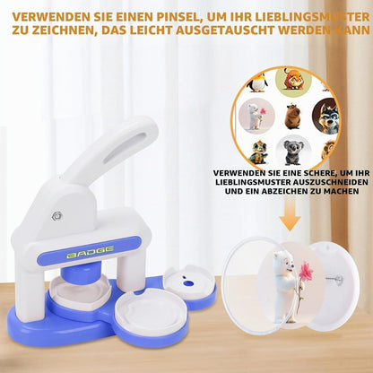 Buttonmaschine 35+55 mm – DIY Bastelset für Kinder & Erwachsene