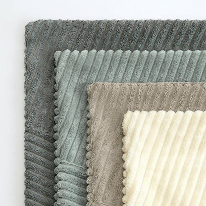 Cord Kissenbezug 4er Set, Grau gestreift, 40x40 cm