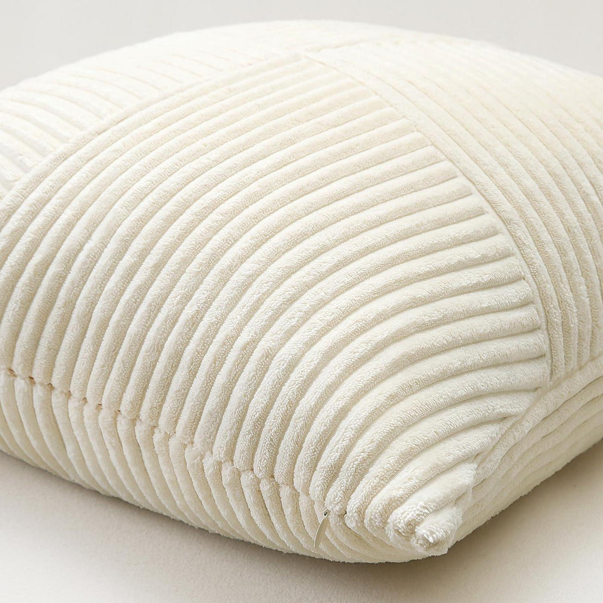 Cord Kissenbezüge 50x50cm - 4er Set, Braun Creme Weiß