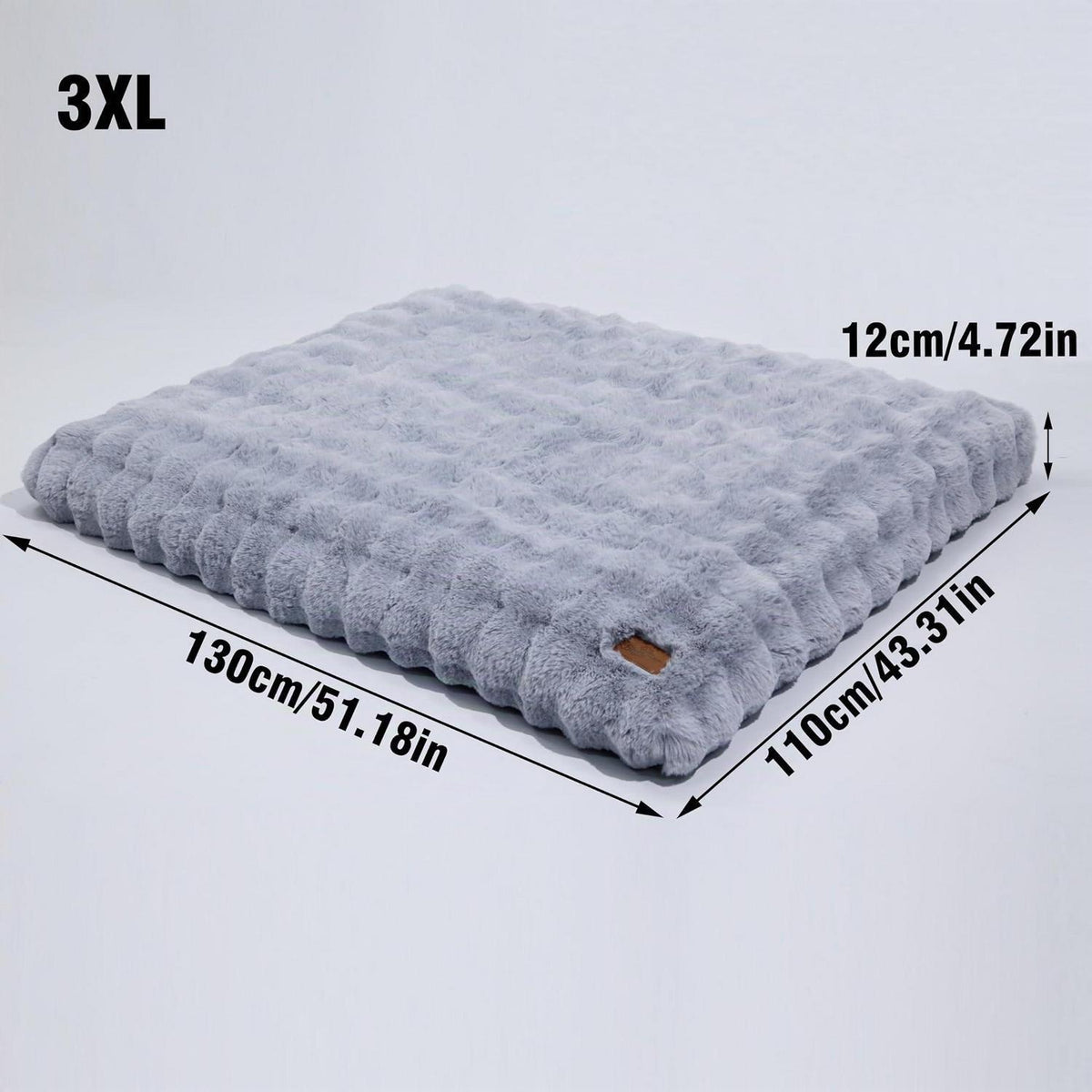 XXXL Hundebett flauschig & waschbar – 130x110x12 cm