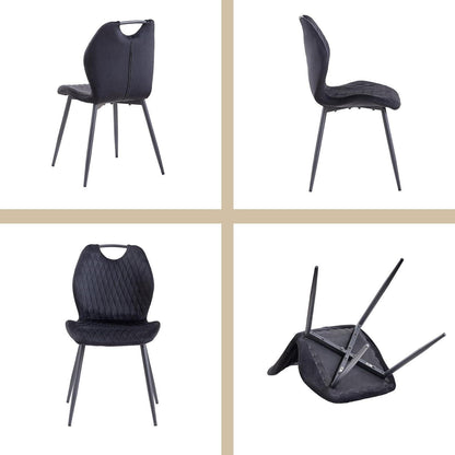 Esstisch Set 140x78cm mit 4 Esszimmerstühlen, Modern