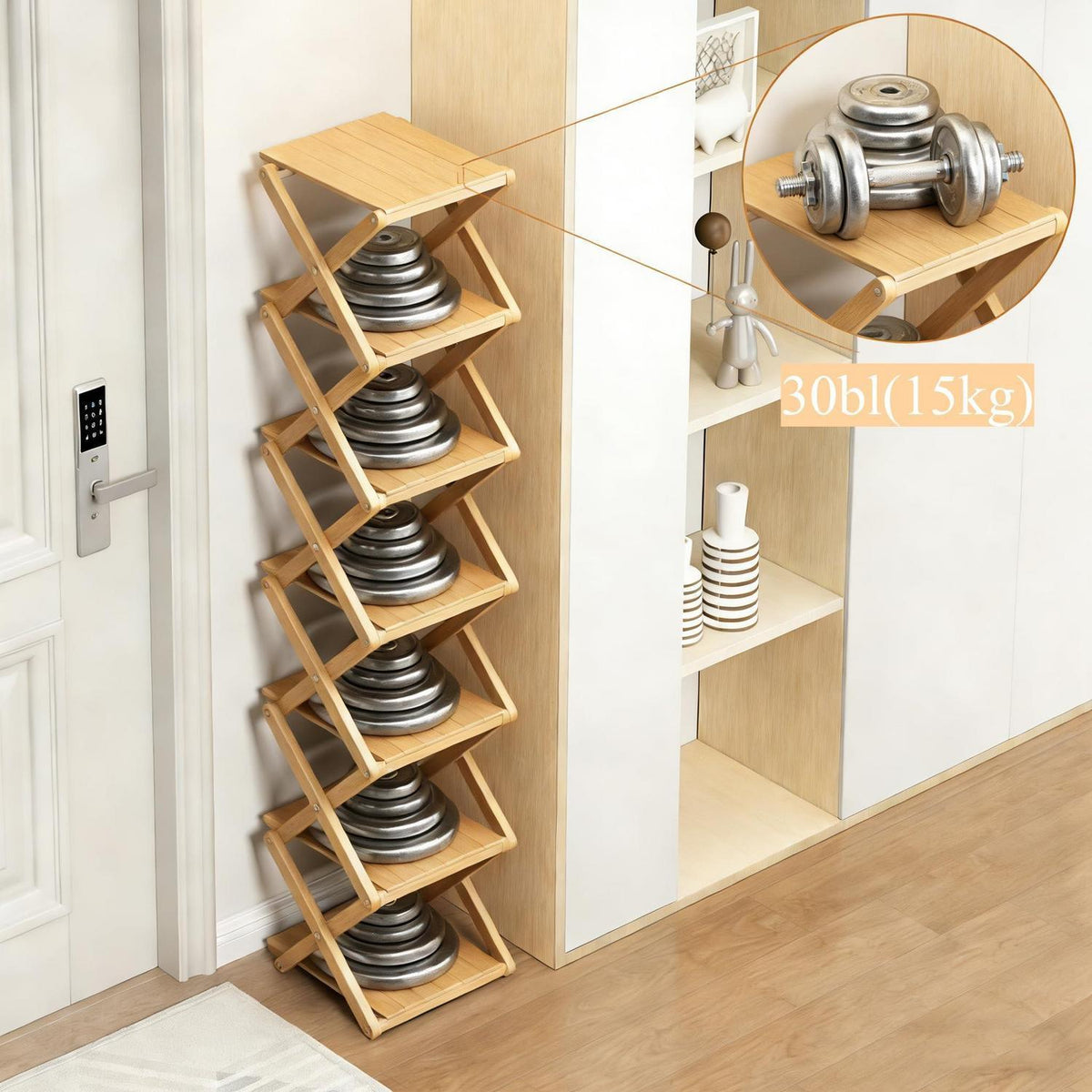 Bambus Schuhregal 5 Ebenen – Klappbar, Platzsparend & Stabil
