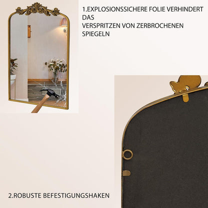 Goldener Barock Spiegel 60x90cm – Vintage Wanddeko