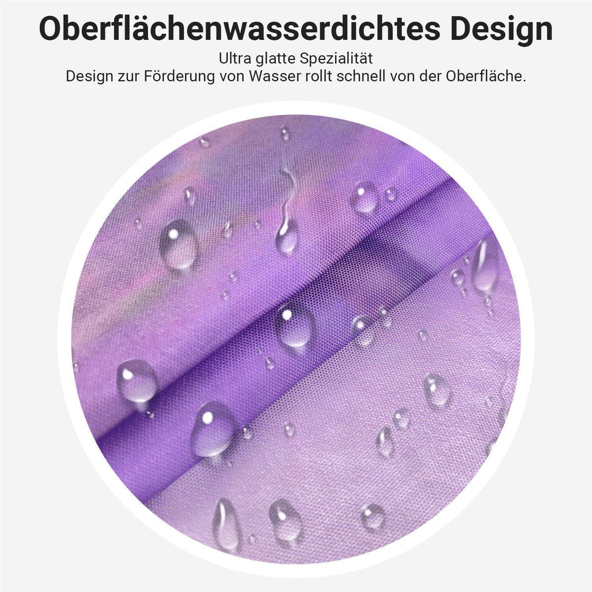 Duschvorhang Violette Blumen 180x200 cm Wasserabweisend & Schimmelresistent
