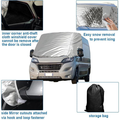 Thermo Frontscheibenabdeckung VW T6 2016-2022 – Frost, Schnee & UV Schutz