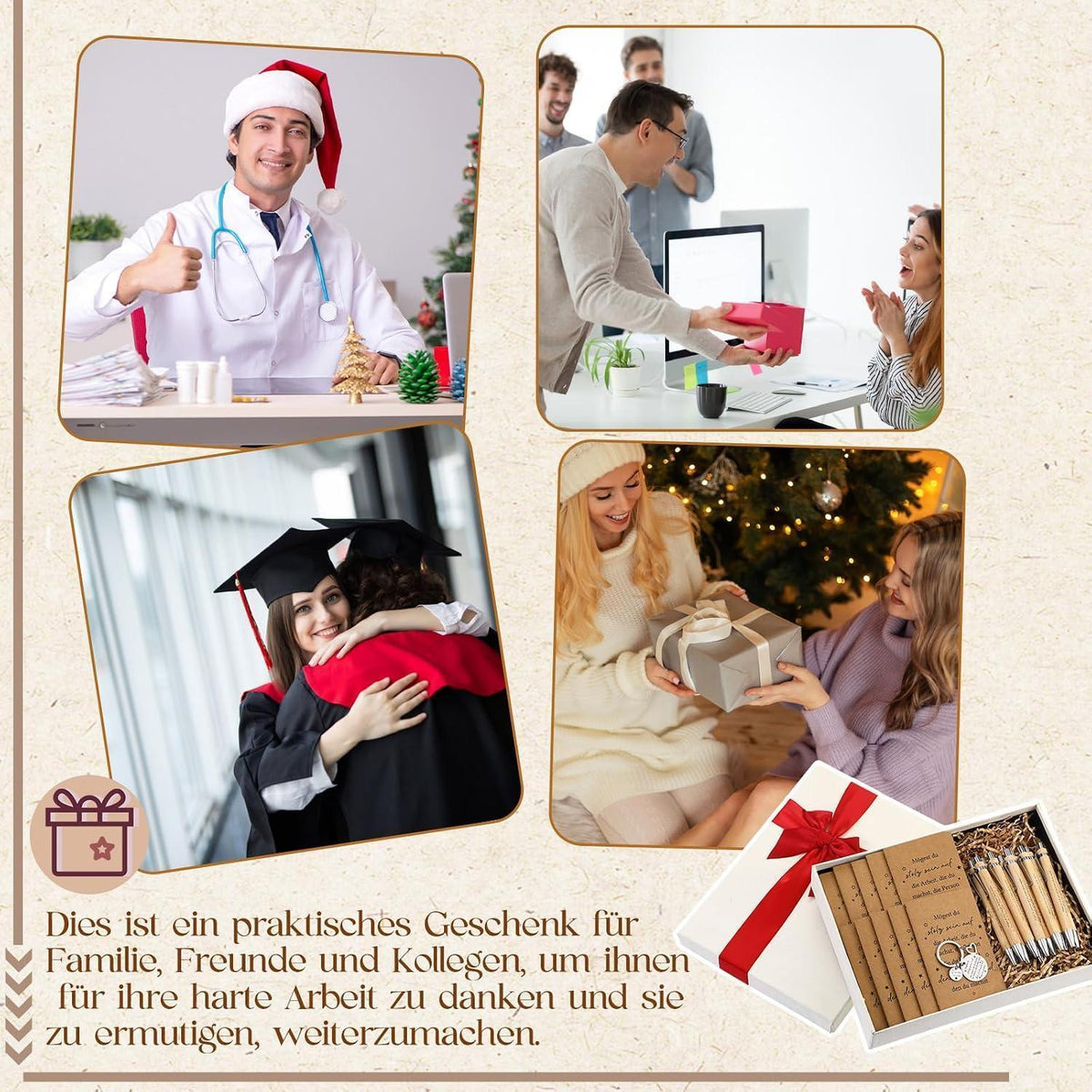 Dankeschön Geschenkset für Kollegen – Motivierende Schreibwaren