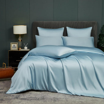 Bettwäsche-Set 135x200 cm Blau – Atmungsaktiv & Kühle Bambusqualität