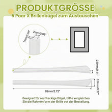 Silikon Brillenbügel Ersatz – Anti-Rutsch Endkappen 1x2mm