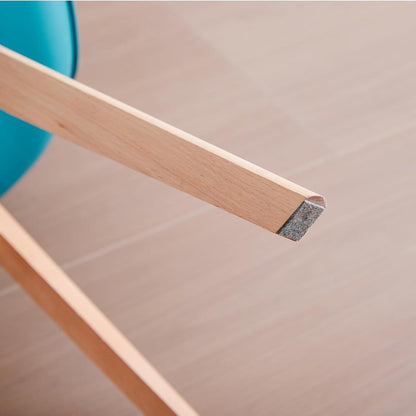Esszimmer-Set Holz Mintgrün – Esstisch mit 4 skandinavischen Stühlen