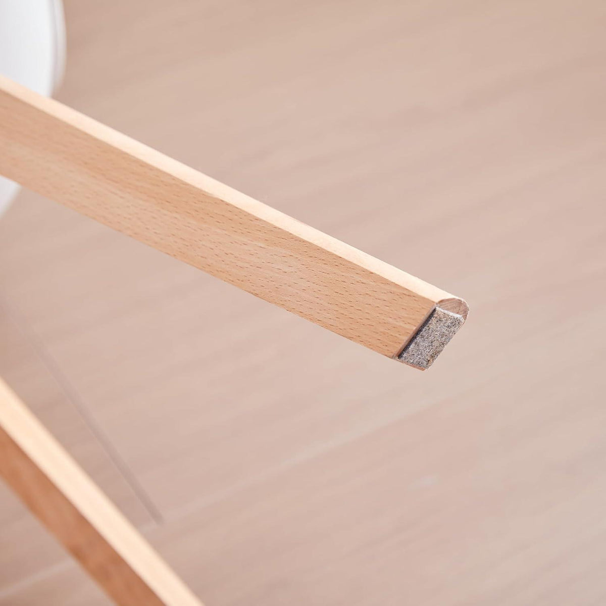 Esszimmer-Set Holz mit 4 skandinavischen Stühlen Weiß