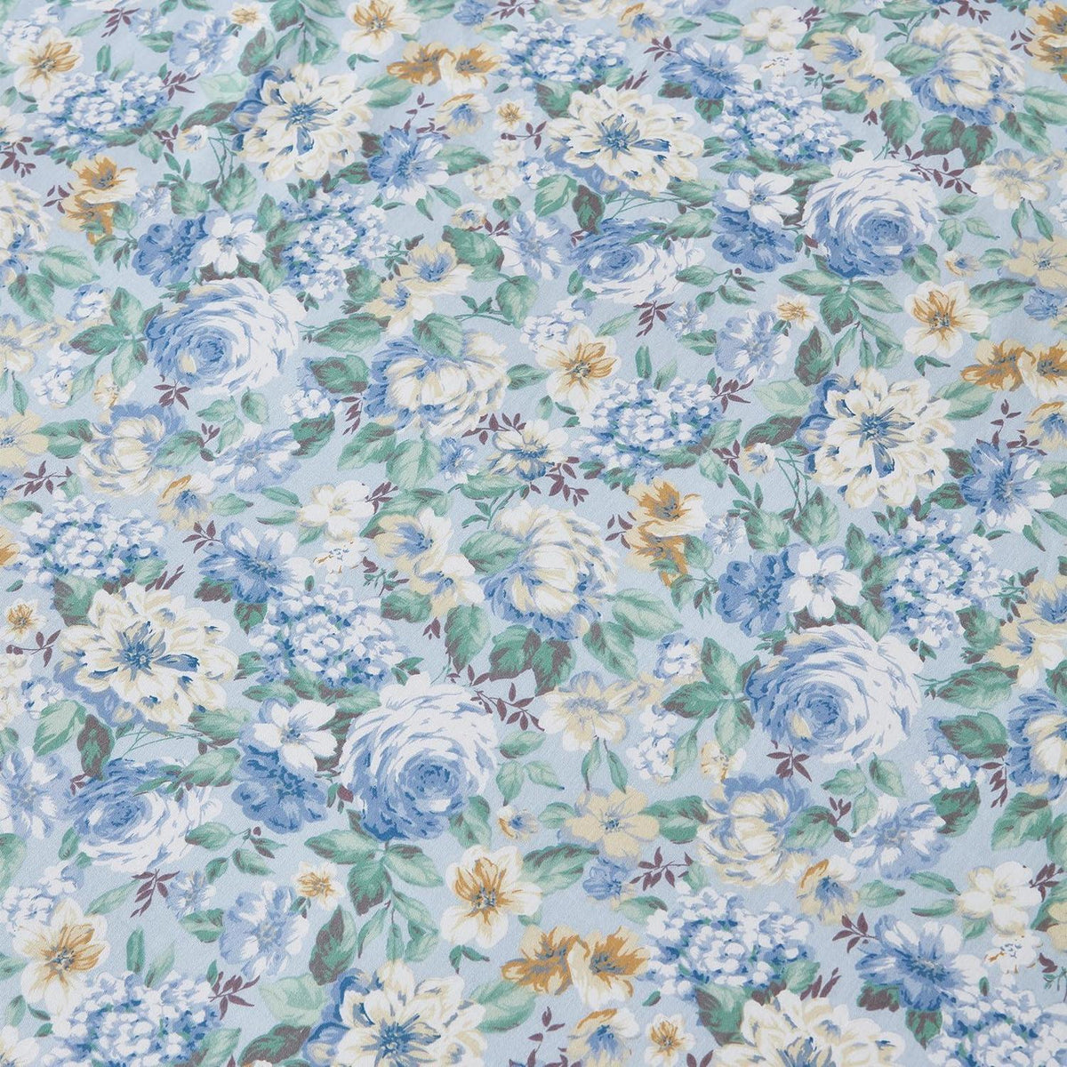 Blumenmuster Bettwäsche 135x200 Baumwolle Blau