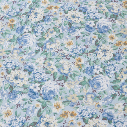 Blumenmuster Bettwäsche 135x200 Baumwolle Blau