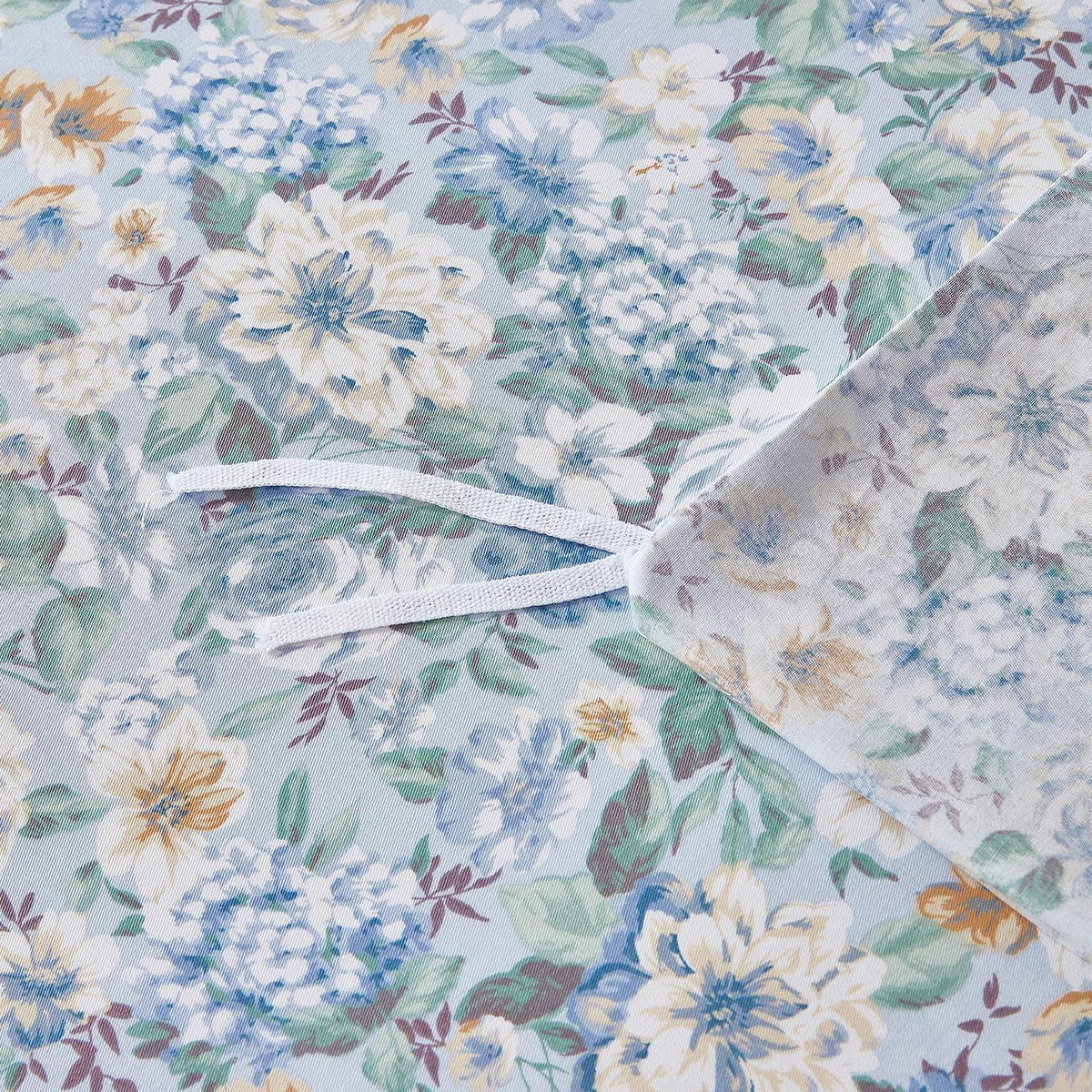 Blumenmuster Bettwäsche 135x200 Baumwolle Blau