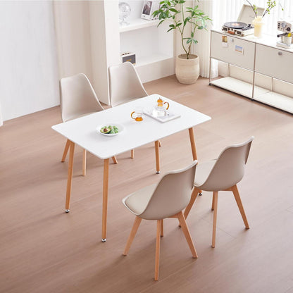 Esszimmer-Set Holz mit 4 skandinavischen Stühlen