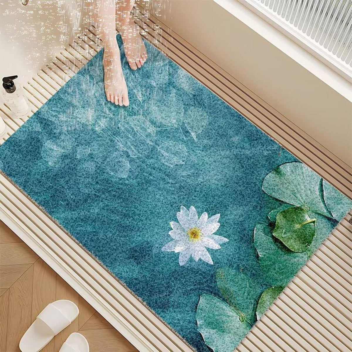 Rutschmatte Dusche 150x150 cm – Antirutsch, Modern & Ablaufloch