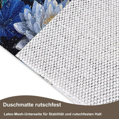 Rutschfeste Duschmatte 100x120 cm – Modernes Lotus-Muster